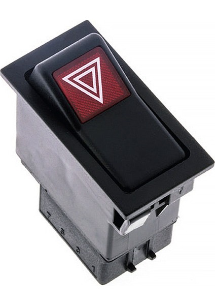 Universal Sinyal Flaşör Düğmesi Anahtarı 6 Pin Rocker Switch - Ampullü 24V