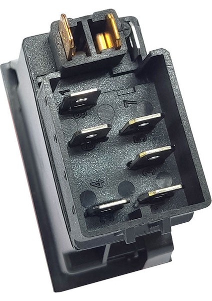 Universal Sinyal Flaşör Düğmesi Anahtarı 6 Pin Rocker Switch Buton - Ampullü 24V