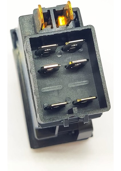 Universal Pto 5 Dakika Yardımcı Kuvvet Düğmesi Anahtarı 6 Pin Rocker Switch Buton - Ampullü 24V