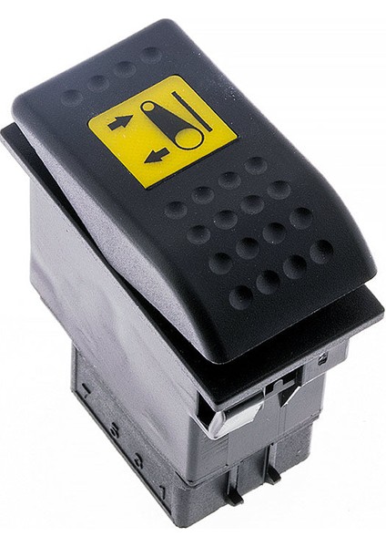 Universal Şaft Yukarı Aşağı Düğmesi Anahtarı 6 Pin Rocker Switch Buton - Ampullü 12V