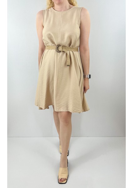 Kalın Askılı Keten Elbise fiyatları