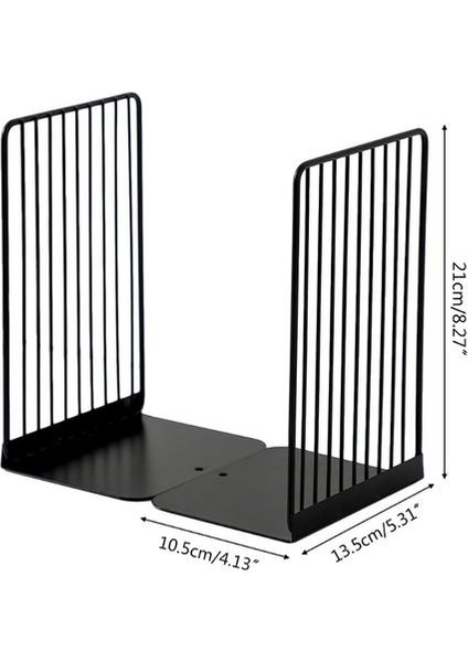 1 Çift Bookends Kitap Standı Destek Basit Demir Masaüstü Kaymaz Raf Raf Tutucu Dergisi Organizatör | Bookends