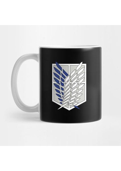 Hı-Res Attack On Titan - Scout Regiment Logo Kupa Bardak
