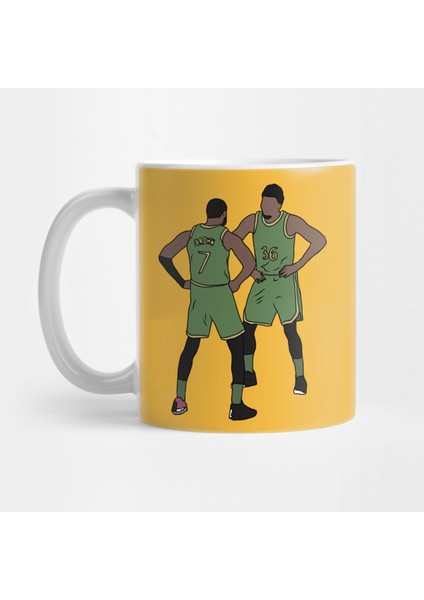 Jaylen Brown ve Marcus Smart Kupa Bardak
