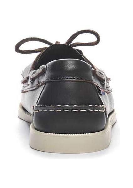 Erkekler için Sebago Docksides Portland Deri Ayakkabı Düz Tabanlı Kaymaz Kauçuk Taban ile Tasarlandı fiyatları