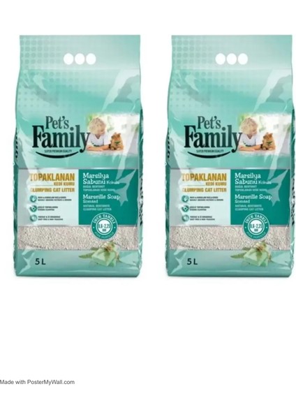 Pets Family Kedi Kumu Marsilya Sabun Kokulu 5 Lt x 2