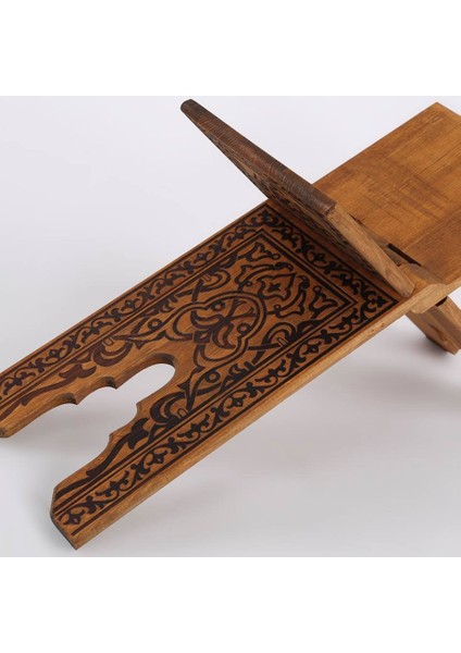 Rahle Ahşap Selçuklu Yakma Desenli - Orta - 55CM