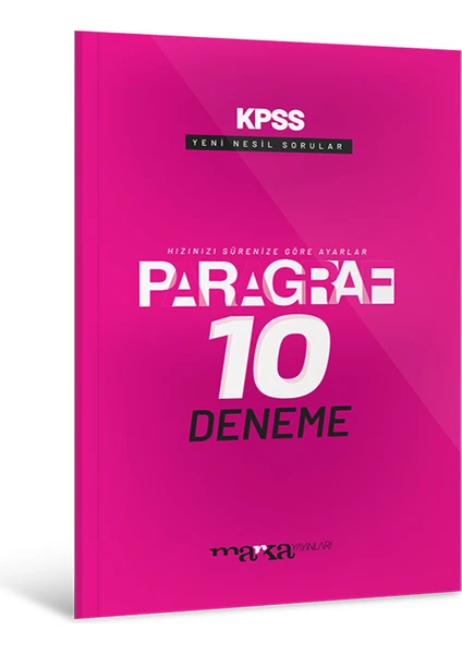 Marka Yayınları KPSS Paragraf Yeni Nesil 10 Deneme