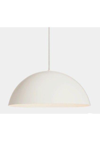 Mat Beyaz Spor Modern 40 cm Metal Sarkıt Avize