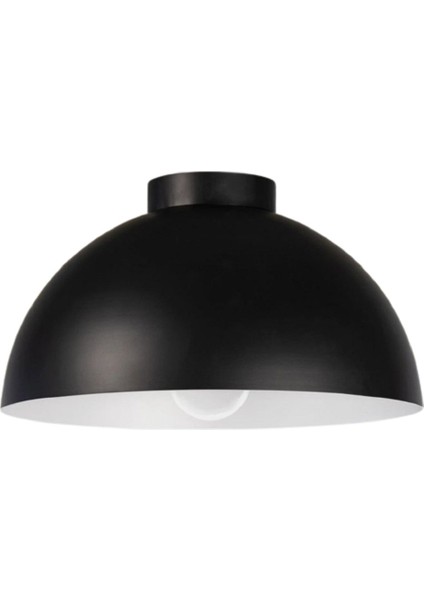 40 cm Plofonyer Tavan Avize Metal Avize 40 cm Siyah Içi Beyaz