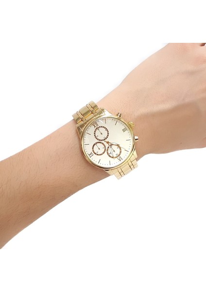 Altın Sarı Metal Kasa ve Kordon Altın Sarı Erkek Kol Saati CHES212