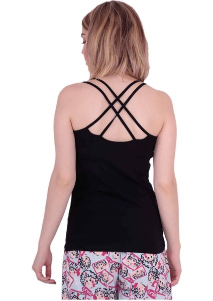 Likralı Penye Bayan Sırt Askılı Atlet Kota 6311