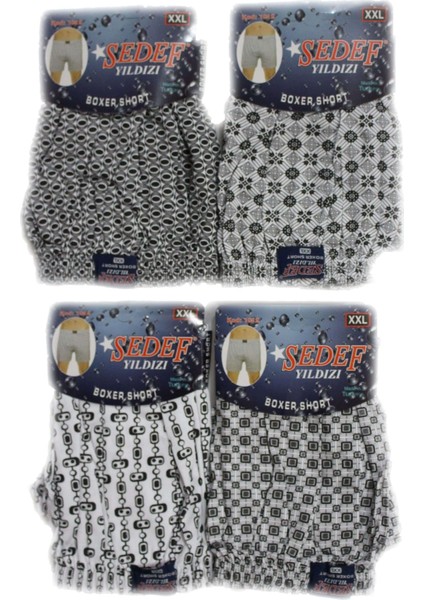 Sedef Yıldız 1012 Penye Emprime 1 Adet Erkek Boxer