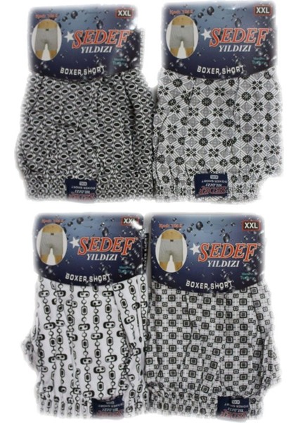 Sedef Yıldız 1012 12'li Penye Emprime Erkek Boxer
