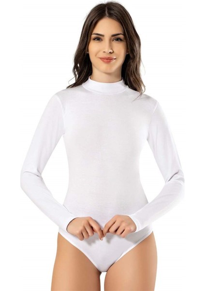 6181 Uzun Kollu Boğazlı Bayan Çıtçıtlı Badi fiyatları