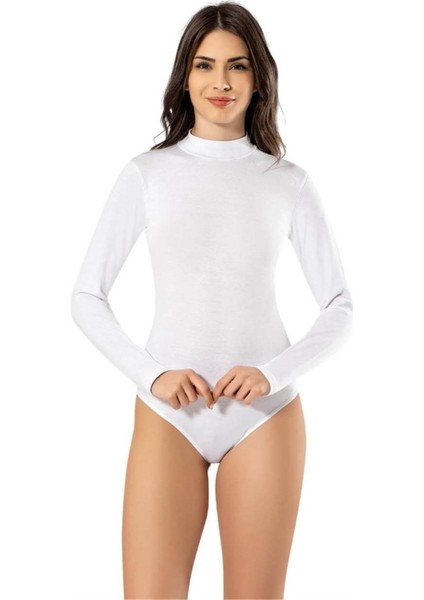 6181 Uzun Kollu Boğazlı Bayan Çıtçıtlı Badi modelleri