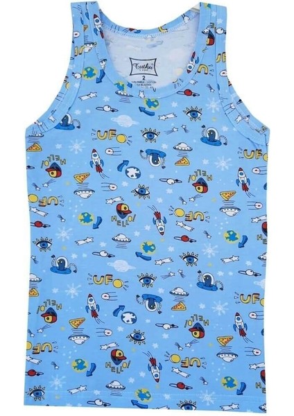 3'lü Paket Elastan Emprime Desenli Erkek Çocuk Atlet fiyatları