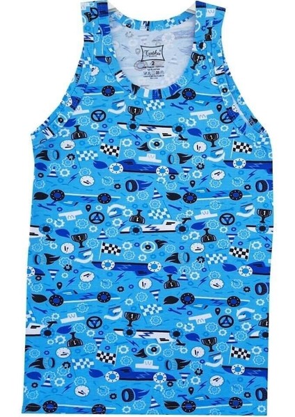 12'li Ekonomik Paket Desenli Elastan Emprime Erkek Çocuk Atlet fiyatları