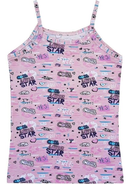 Ince Askılı Elastan Desenli Emprime Kız Çocuk Atlet 6'lı Paket indirimleri