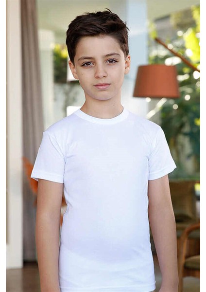 1503 Sıfır Yaka Kısa Kollu Pamuk Erkek Çocuk Fanila 6'lı Paket fiyatları