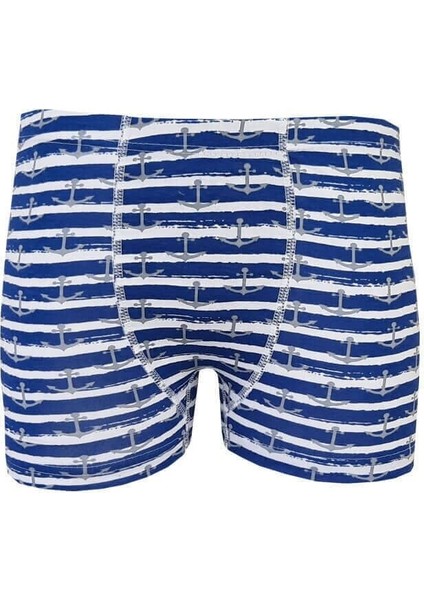 Elastan Desenli Emprime Erkek Çocuk Boxer