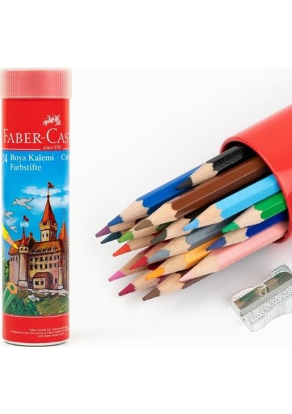 Metal Tüp 24 Renk Kuru Boya Kalemi