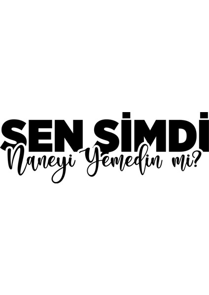 Sen Şimdi Naneyi Yemedin Mi Oto Cam Sticker Araba Sticker