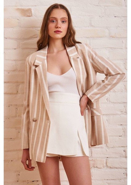 Çizgili Blazer Çeket modelleri