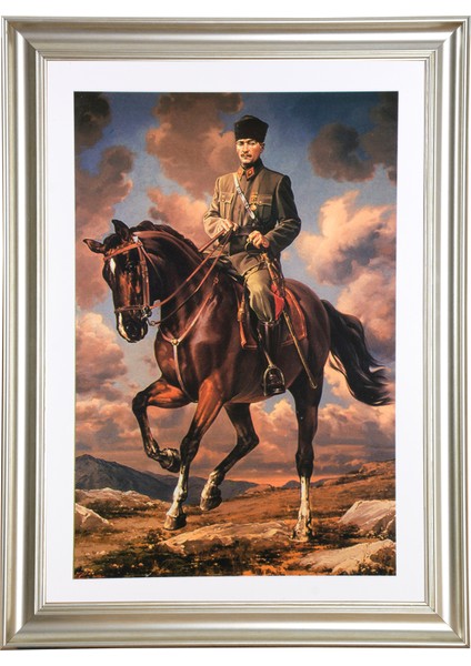 Gümüş Renkli Çerçeveli Tablo