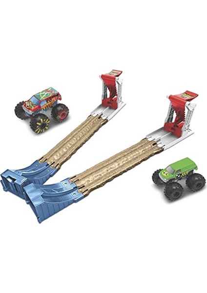 Hot Wheels Monster Trucks Çifte Çarpışma 3'ü 1 Arada Oyun Seti, 4-8 Yaş Için GYC80