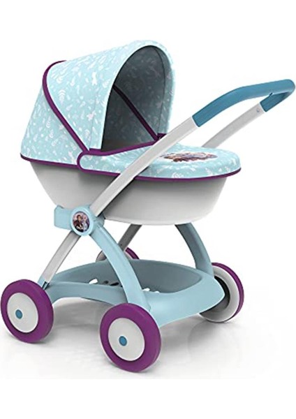 Smoby 254147 Frozen Katlanır Kapüşonlu Oyuncak Bebek Arabası, Çok Renkli, 18 Ay+