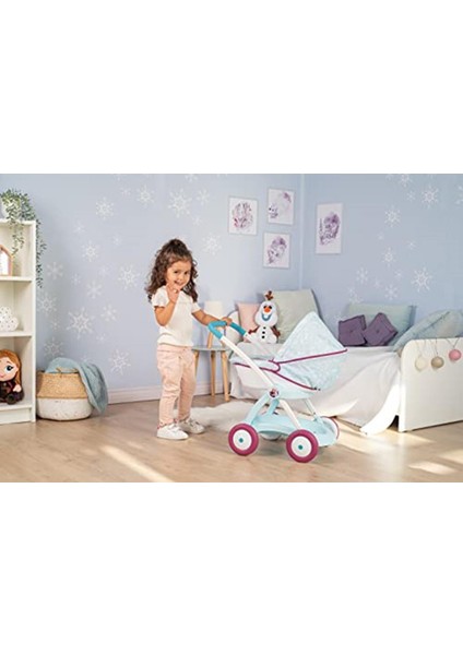 Smoby 254147 Frozen Katlanır Kapüşonlu Oyuncak Bebek Arabası, Çok Renkli, 18 Ay+ modelleri