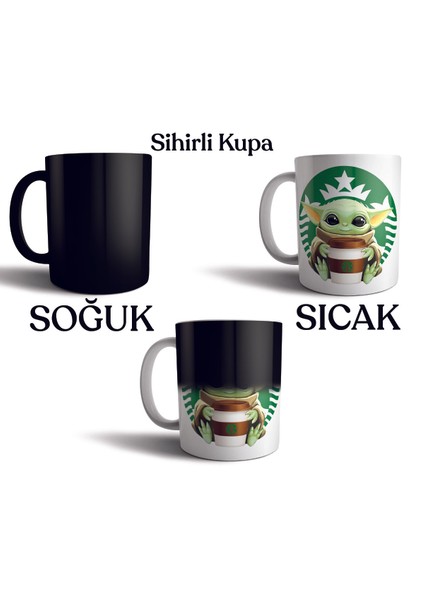 Baby Yoda Grogu Starbucks - Mandalorian Sihirli Kupa Bardak modelleri