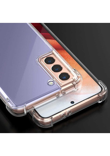 Samsung Galaxy S21 Kılıf Ultra Korumalı Şeffaf Anti Shock Kılıf + Nano Ekran Koruyucu
