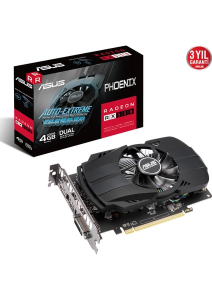 PH-RX550-4G-EVO Radeon RX550 4gb Gddr5 128BIT Dvı/hdmı/dp 16X