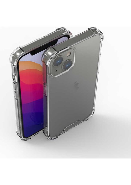 Apple iPhone 13 Kılıf Ultra Korumalı Şeffaf Anti Shock Kılıf + Cam Ekran Koruyucu