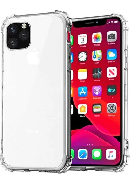 Tekno Grup Apple iPhone 12 Kılıf Ultra Korumalı Şeffaf Anti Shock Kılıf + Nano Ekran Koruyucu