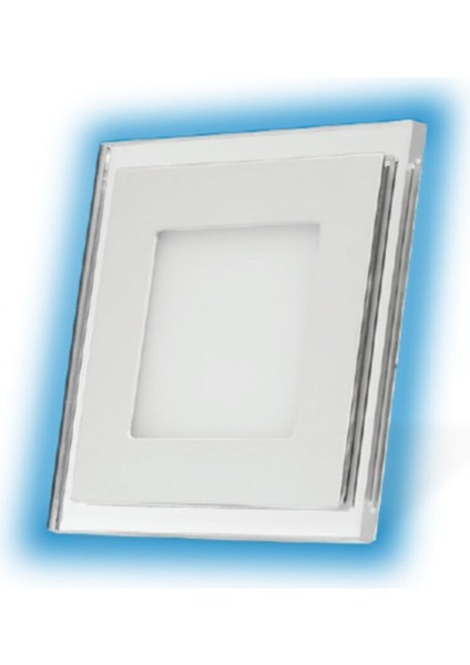 - 15W 6500K 1275LM Sıva Altı Camlı LED Panel (Kare) - Beyaz Işık + Kademeli Mavi Işık