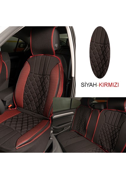 Elegance 5'li Set Minder Siyah-Kırmızı / KLMNY547