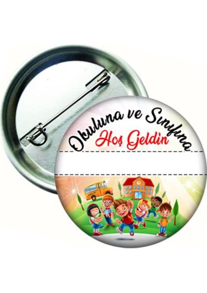 20 Adet - Okuluna ve Sınıfına Hoşgeldin Öğrenci Yaka Rozeti