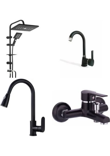 Siyah Robot Duşseti 2li