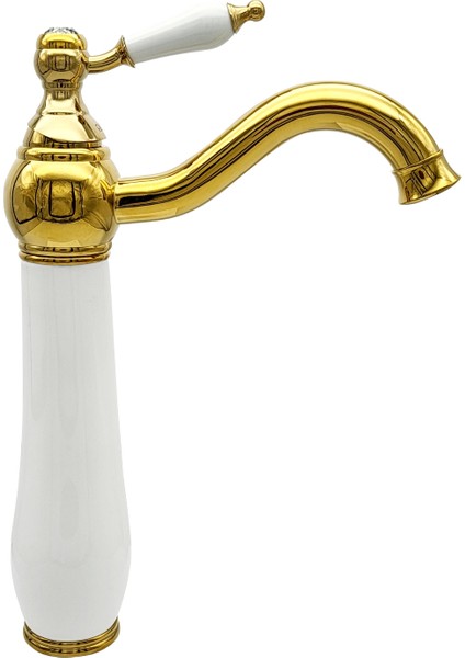 Pure Beyaz Gold Tezgah Üstü Çanak Lavabo Armatürü WG-218