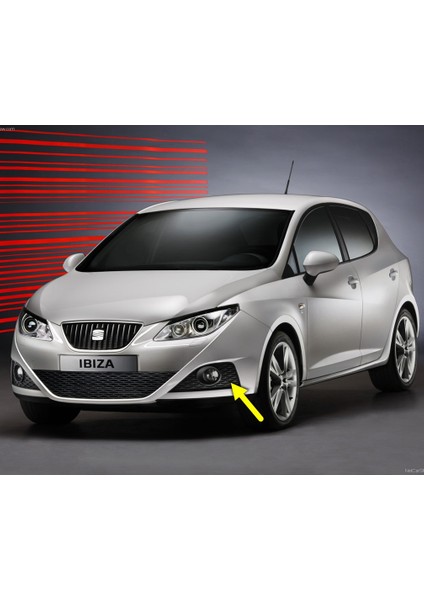 Seat Ibiza 2009-2012 Ön Tampon Sol Sis Farı Çerçevesi Izgarası Kapağı Petek 6J0853665A