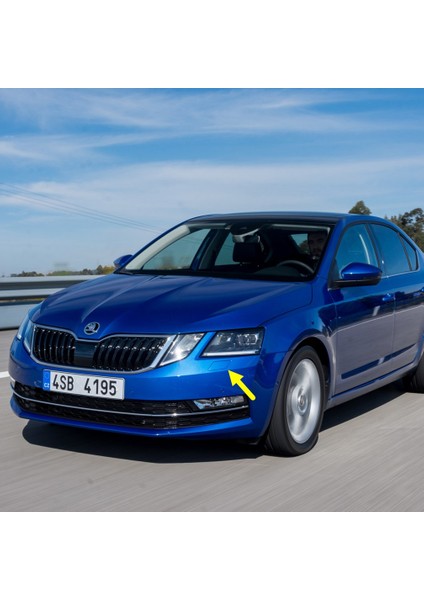 Skoda Octavia 3 Makyajlı 2017-2020 Ön Tampon Sol Far Yıkama Pompasının Jetinin Kapağı 5E0955109E