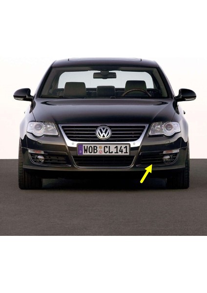 Vw Volkswagen Passat B6 2006-2011 Ön Tampon Sol Sis Farı Izgarası Çerçevesi 3C0853665A