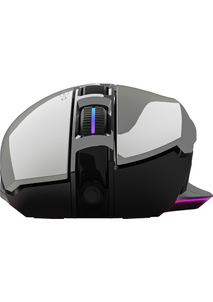 W70 Max 10.000 CPI 8 Tuş RGB 4M Bellek Ultra Core 3&4 Aktif Özel Yapım Optik Kablolu Panda Beyaz Oyuncu Mouse