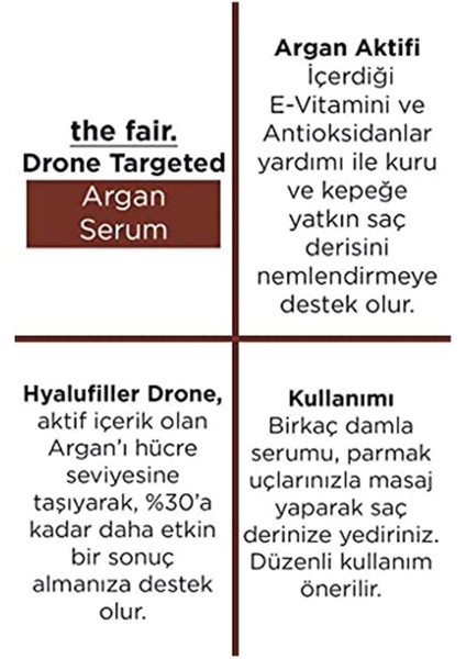 The Fair. Drone-Targeted Hair Argan Serum 50 ml modelleri