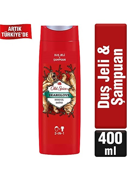 Bearglove Erkek Için Duş Jeli Ve Şampuan 400 Ml