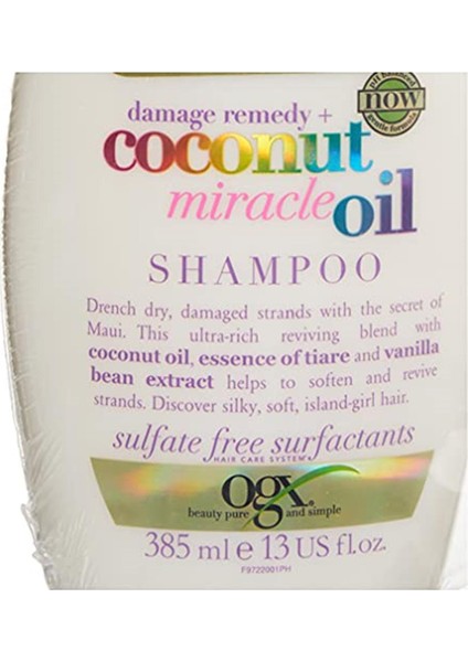 Coconut Miracle Oil Şampuan 2'Li (2x385 Ml)