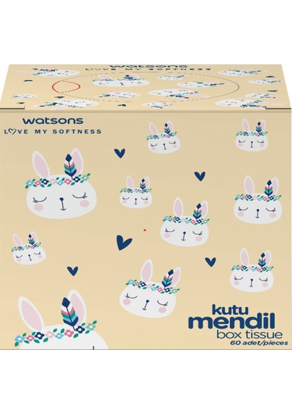 Rabbit Kutu Mendil 60 Adet